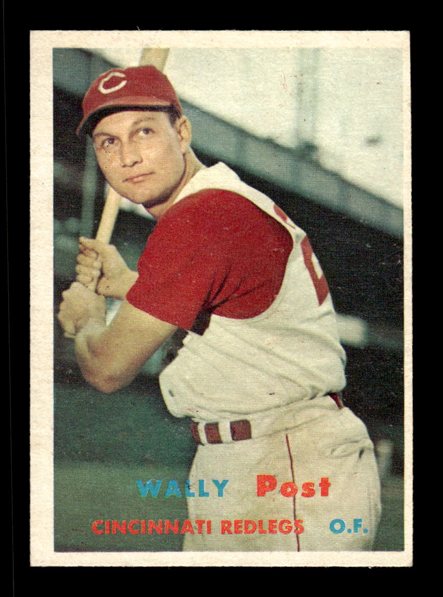1957 Topps #157 Wally Post Cincinnati Redlegs EX HOF-10005588
