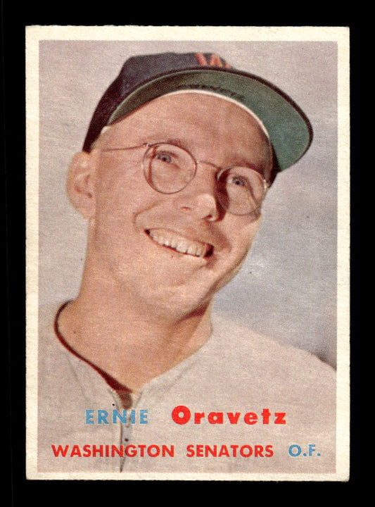 1957 Topps #179 Ernie Oravetz Washington Senators EX HOF-10005604