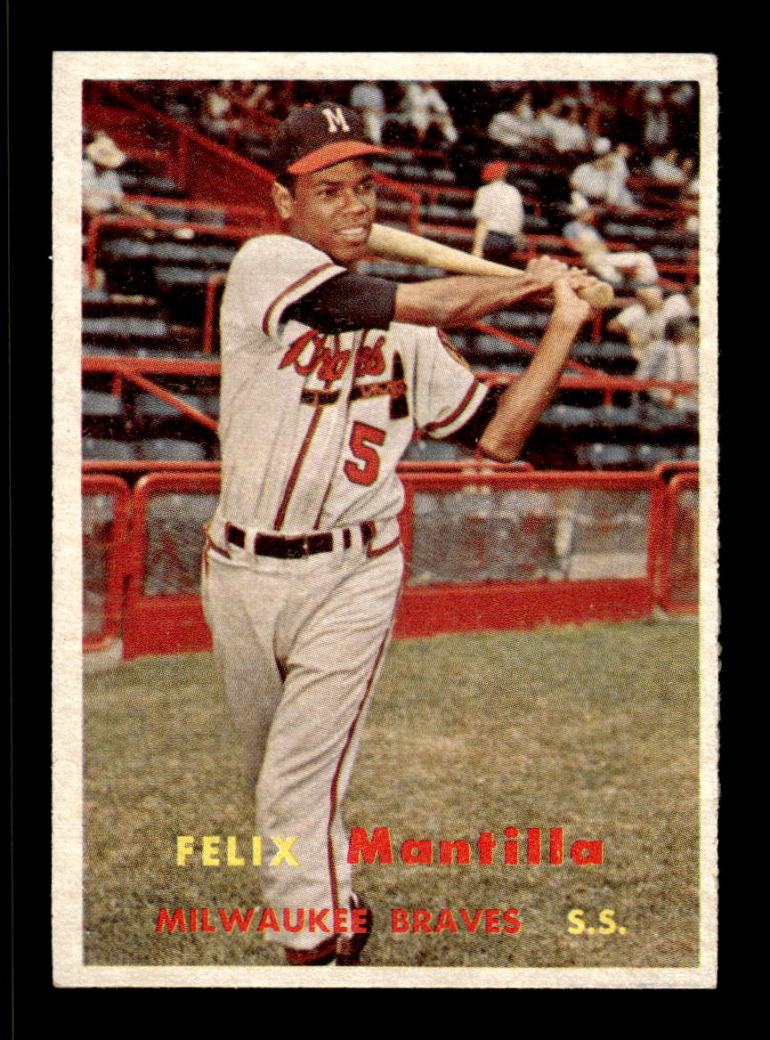 1957 Topps #188 Felix Mantilla Milwaukee Braves EX HOF-10005610