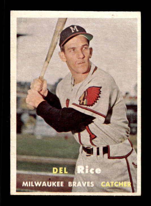1957 Topps #193 Del Rice Milwaukee Braves EX HOF-10005615