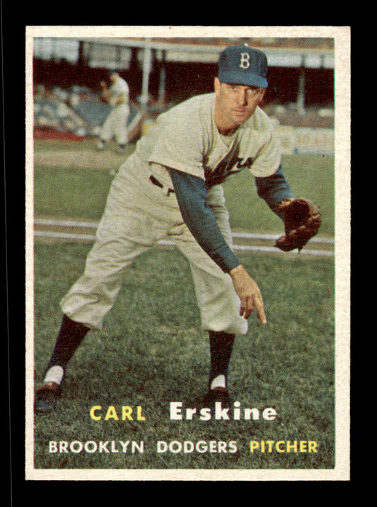 1957 Topps #252 Carl Erskine Brooklyn Dodgers EX HOF-10005647