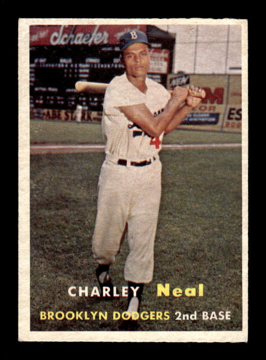 1957 Topps #242 Charley Neal Brooklyn Dodgers EX HOF-10005653