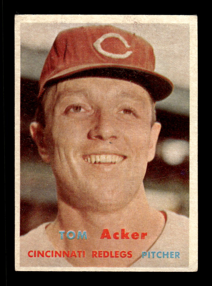 1957 Topps #219 Tom Acker Cincinnati Redlegs EX HOF-10005673