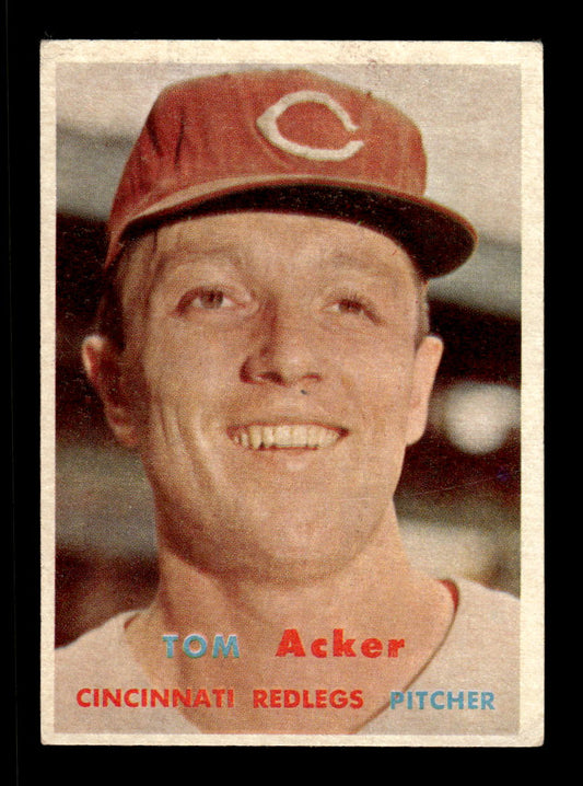 1957 Topps #219 Tom Acker Cincinnati Redlegs EX HOF-10005673