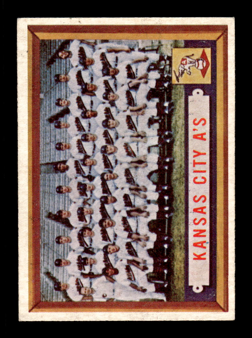 1957 Topps #204 Kansas City Athletics Kansas City Athletics EX HOF-10005680