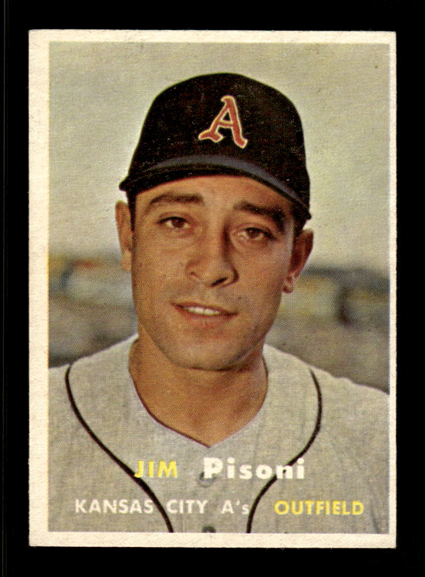 1957 Topps #402 Jim Pisoni Kansas City Athletics EX HOF-10005696