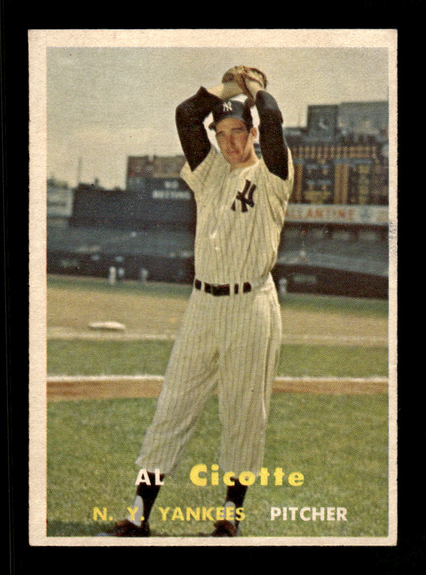 1957 Topps #398 Al Cicotte New York Yankees EX HOF-10005699