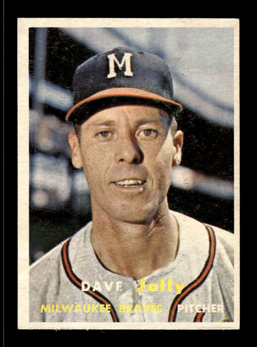 1957 Topps #389 Dave Jolly Milwaukee Braves EX HOF-10005715