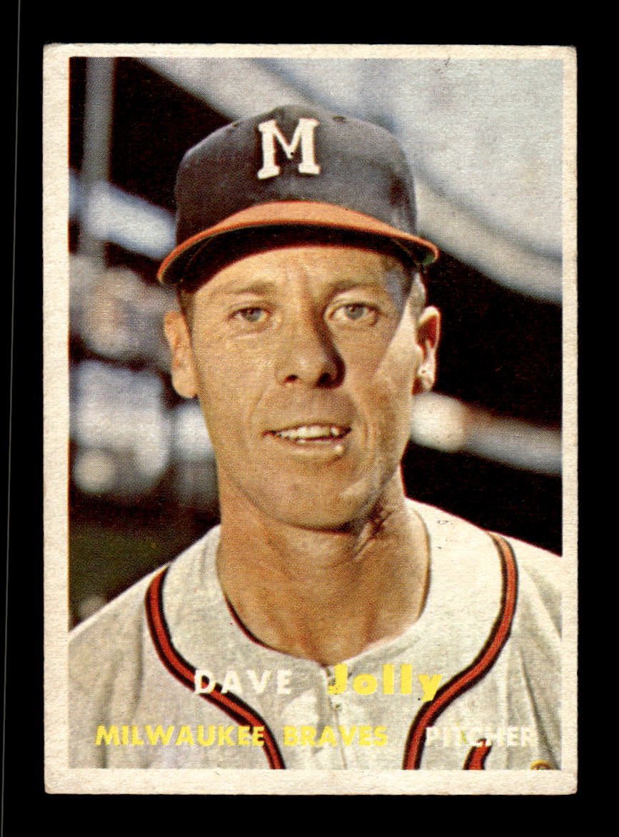 1957 Topps #389 Dave Jolly Milwaukee Braves EX HOF-10005716