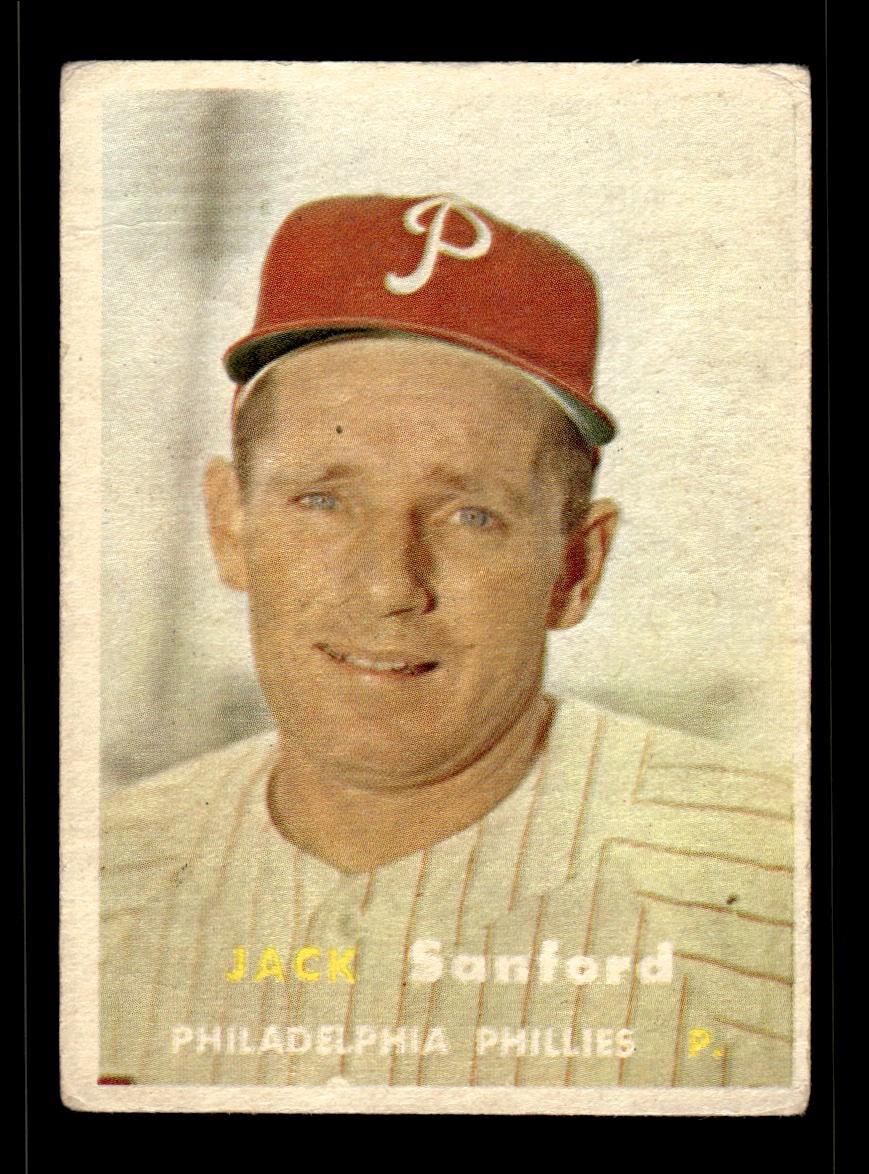 1957 Topps #387 Jack Sanford Philadelphia Phillies VG HOF-10005721