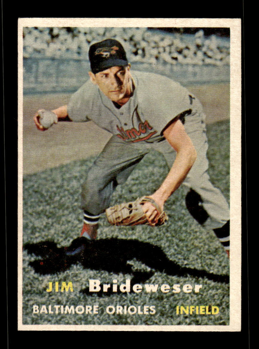 1957 Topps #382 Jim Brideweser Baltimore Orioles EX HOF-10005728