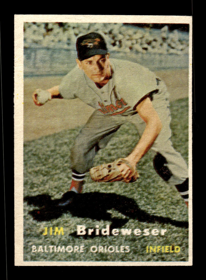 1957 Topps #382 Jim Brideweser Baltimore Orioles EX HOF-10005729