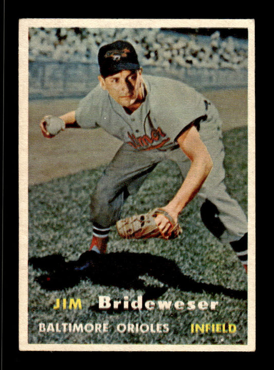 1957 Topps #382 Jim Brideweser Baltimore Orioles EX HOF-10005730