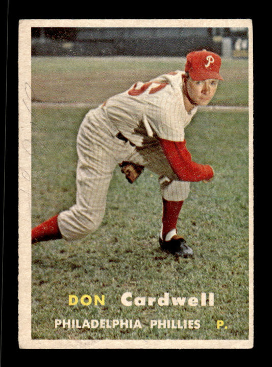 1957 Topps #374 Don Cardwell Philadelphia Phillies (mk) HOF-10005739