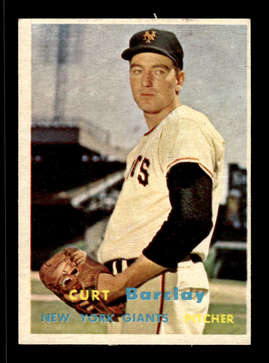 1957 Topps #361 Curt Barclay New York Giants EX HOF-10005759