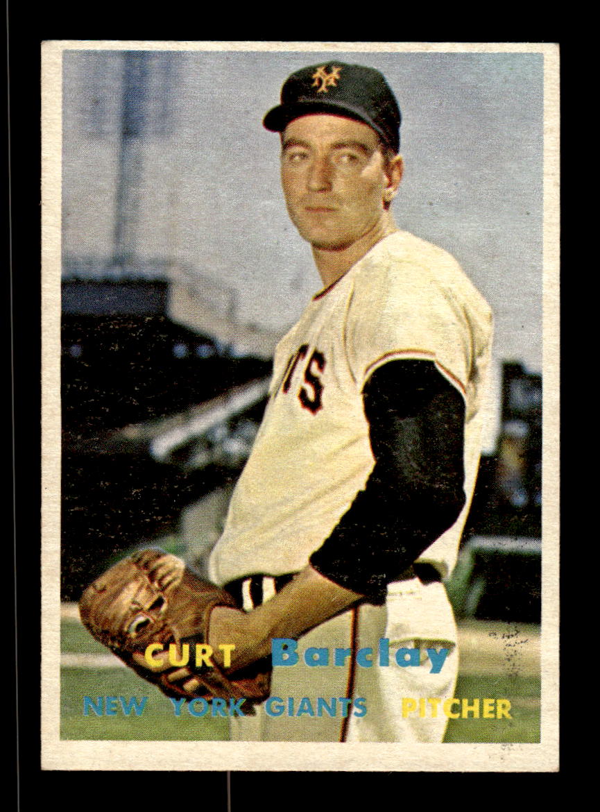 1957 Topps #361 Curt Barclay New York Giants EX HOF-10005760
