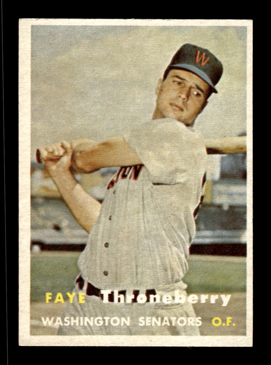 1957 Topps #356 Faye Throneberry Washington Senators EX HOF-10005771