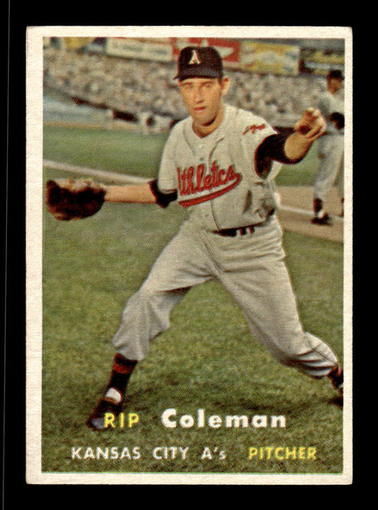 1957 Topps #354 Rip Coleman Kansas City Athletics EX HOF-10005774