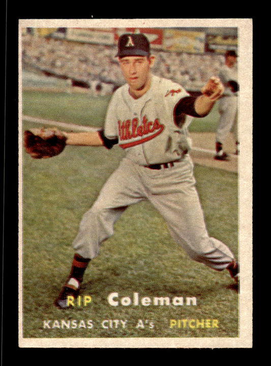 1957 Topps #354 Rip Coleman Kansas City Athletics EX HOF-10005775