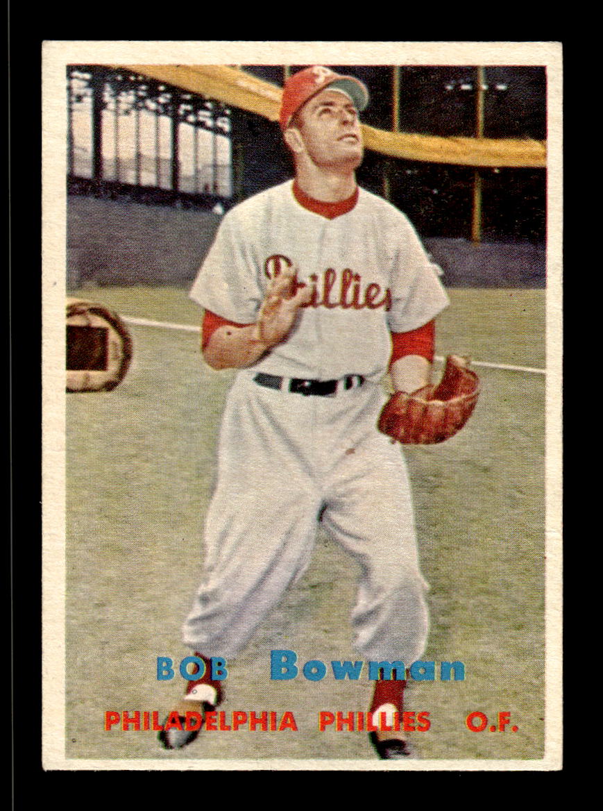 1957 Topps #332 Bob Bowman Philadelphia Phillies EX HOF-10005786