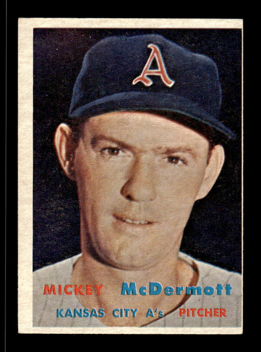 1957 Topps #318 Mickey McDermott Kansas City Athletics EX HOF-10005792