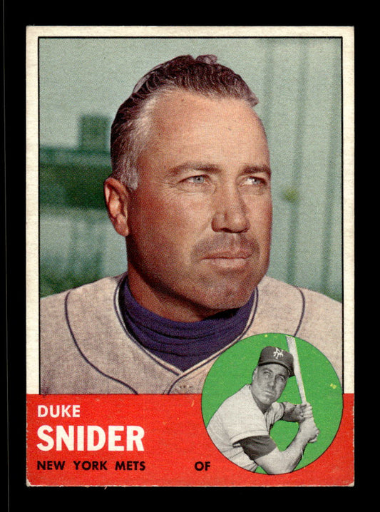 1963 Topps #550 Duke Snider New York Mets EXMT HOF-10005801
