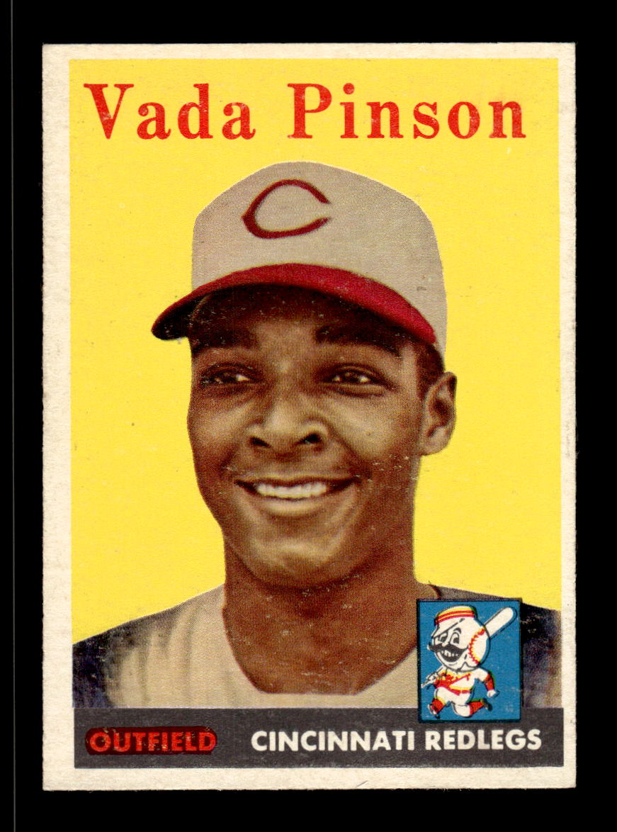 1958 Topps #420 Vada Pinson Cincinnati Redlegs EX HOF-10005803