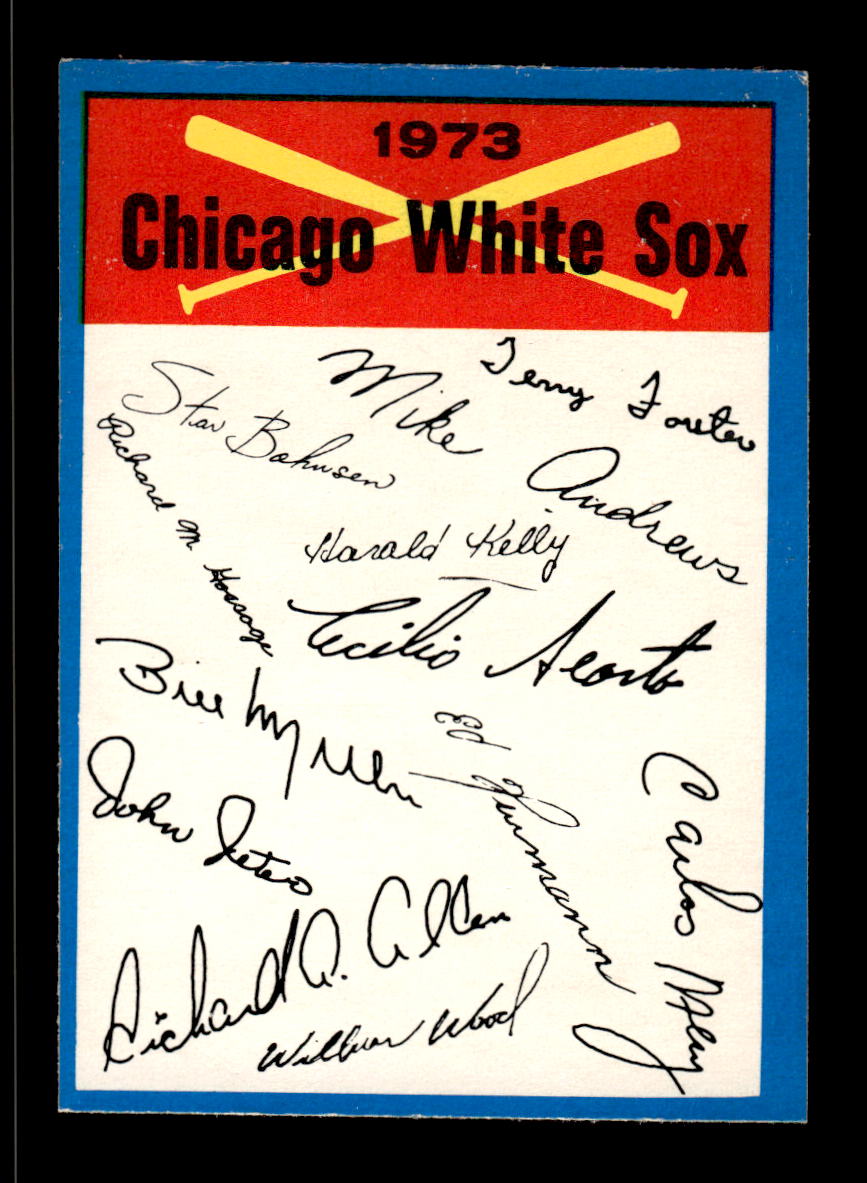 1973 O-Pee-Chee #NNO Chicago White Sox Blue-Team-Checklists EX HOF-10005808