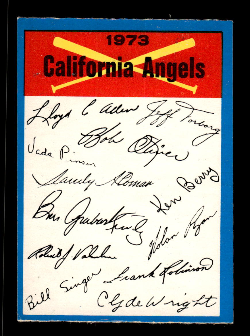 1973 O-Pee-Chee #NNO California Angels Blue-Team-Checklists EX HOF-10005811