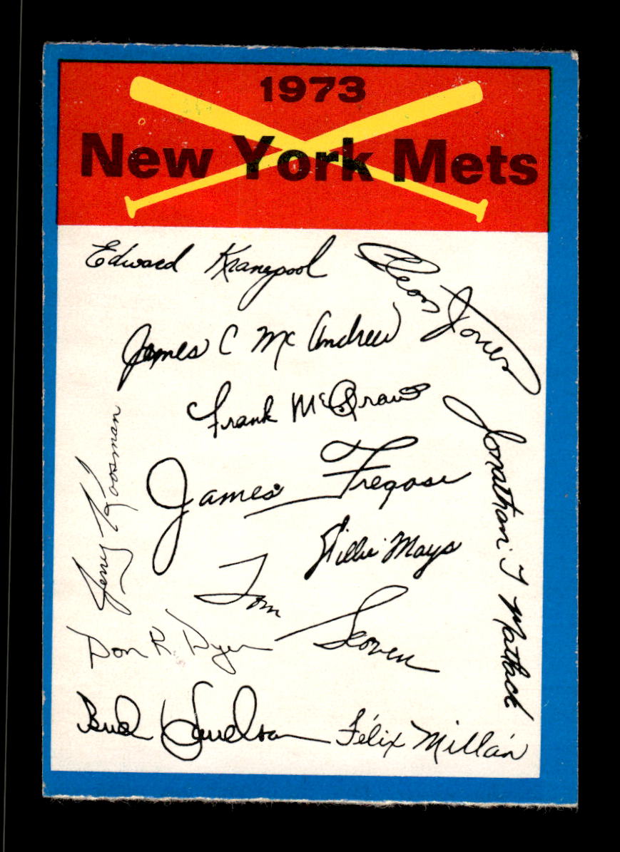1973 O-Pee-Chee #NNO New York Mets Blue-Team-Checklists Excellent HOF-10005812
