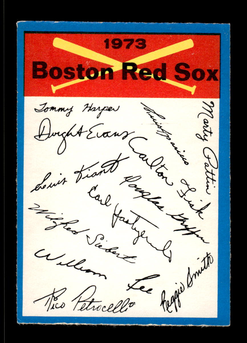 1973 O-Pee-Chee #NNO Boston Red Sox Blue-Team-Checklists Excellent HOF-10005818