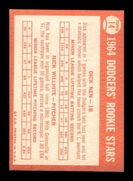 1964 Topps #14 Dodgers 1964 Rookie Stars EX HOF-10005823