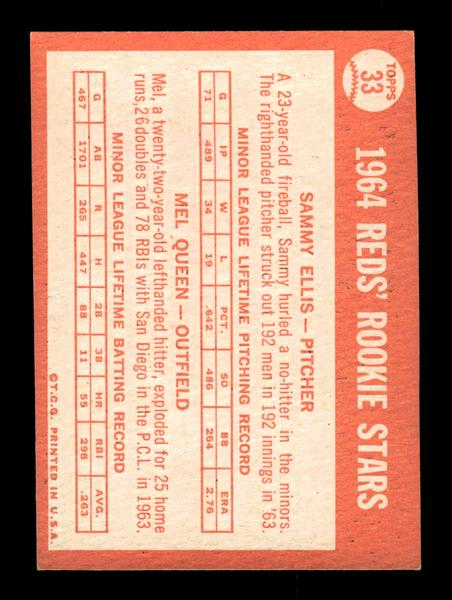 1964 Topps #33 Reds 1964 Rookie Stars EX HOF-10005831