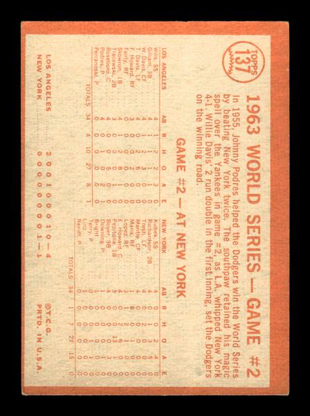 1964 Topps #137 World Series Game #2 - Davis Sparks Rally EX HOF-10005904