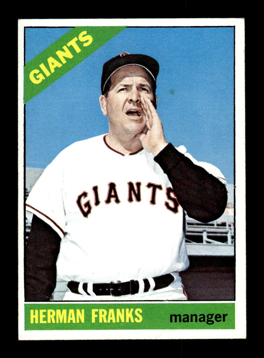 1966 Topps #537 Herman Franks San Francisco Giants EX - HI# HOF-10005994
