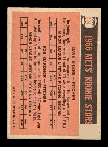 1966 Topps #534 Mets 1966 Rookie Stars EX - HI# HOF-10005997