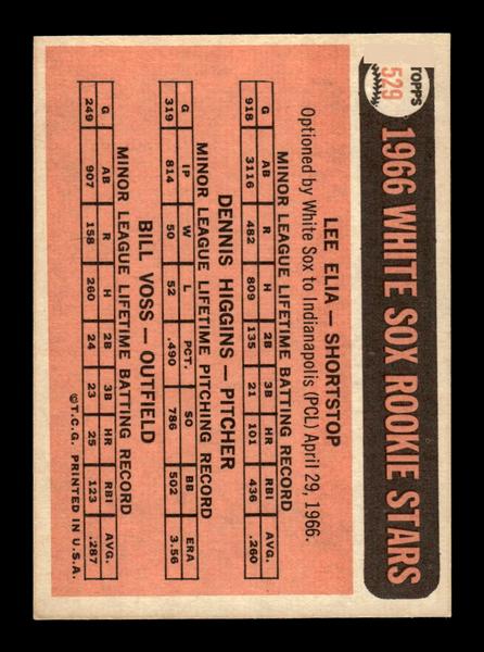 1966 Topps #529 White Sox 1966 Rookie Stars EX - HI# HOF-10006000