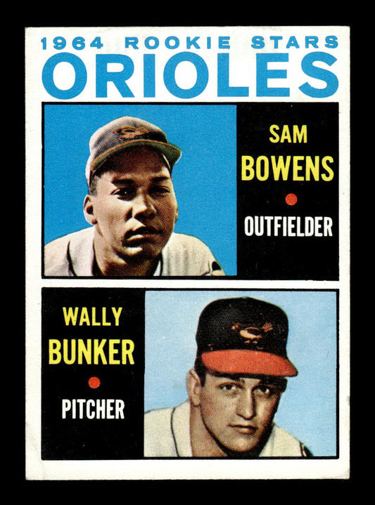 1964 Topps #201 Orioles 1964 Rookie Stars Bowens Bunker EX HOF-10006004