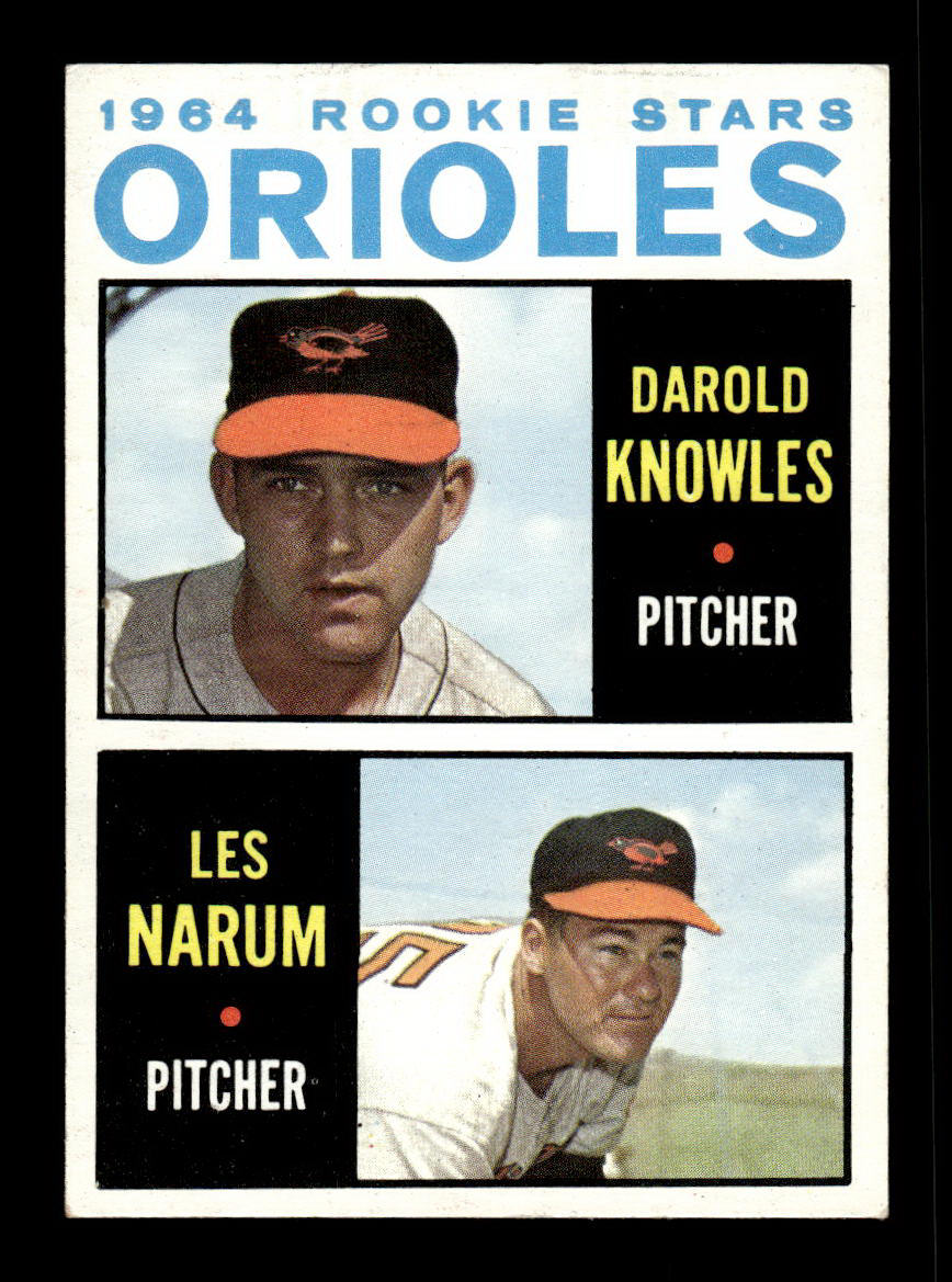 1964 Topps #418 Orioles 1964 Rookie Stars Knowles Narum EX HOF-10006163