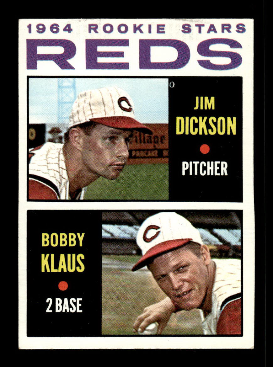 1964 Topps #524 Reds 1964 Rookie Stars Dickson Klaus EX HOF-10006212