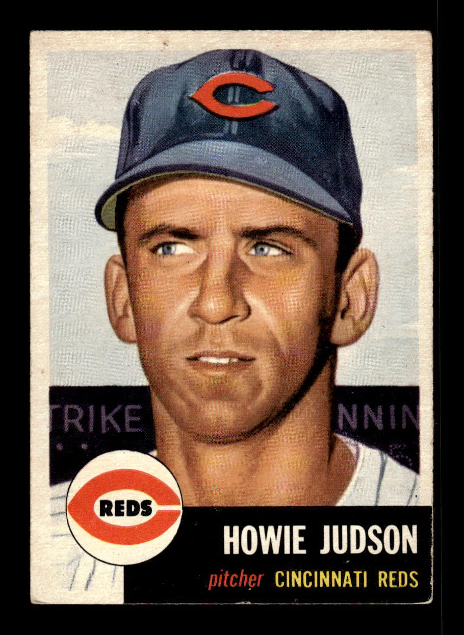 1953 Topps #12 Howie Judson Cincinnati Reds Crease Free EX HOF-10006299