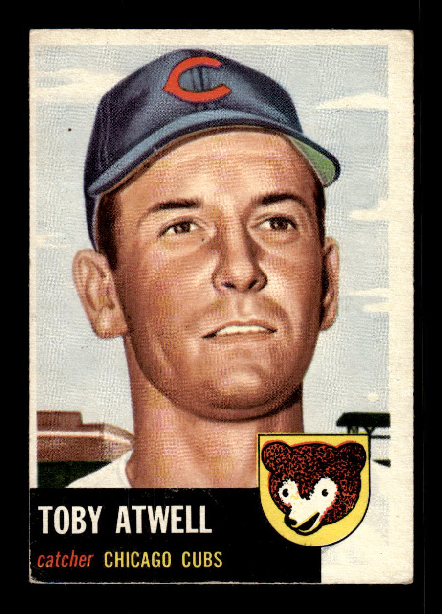 1953 Topps #23 Toby Atwell Chicago Cubs Crease Free EX HOF-10006310