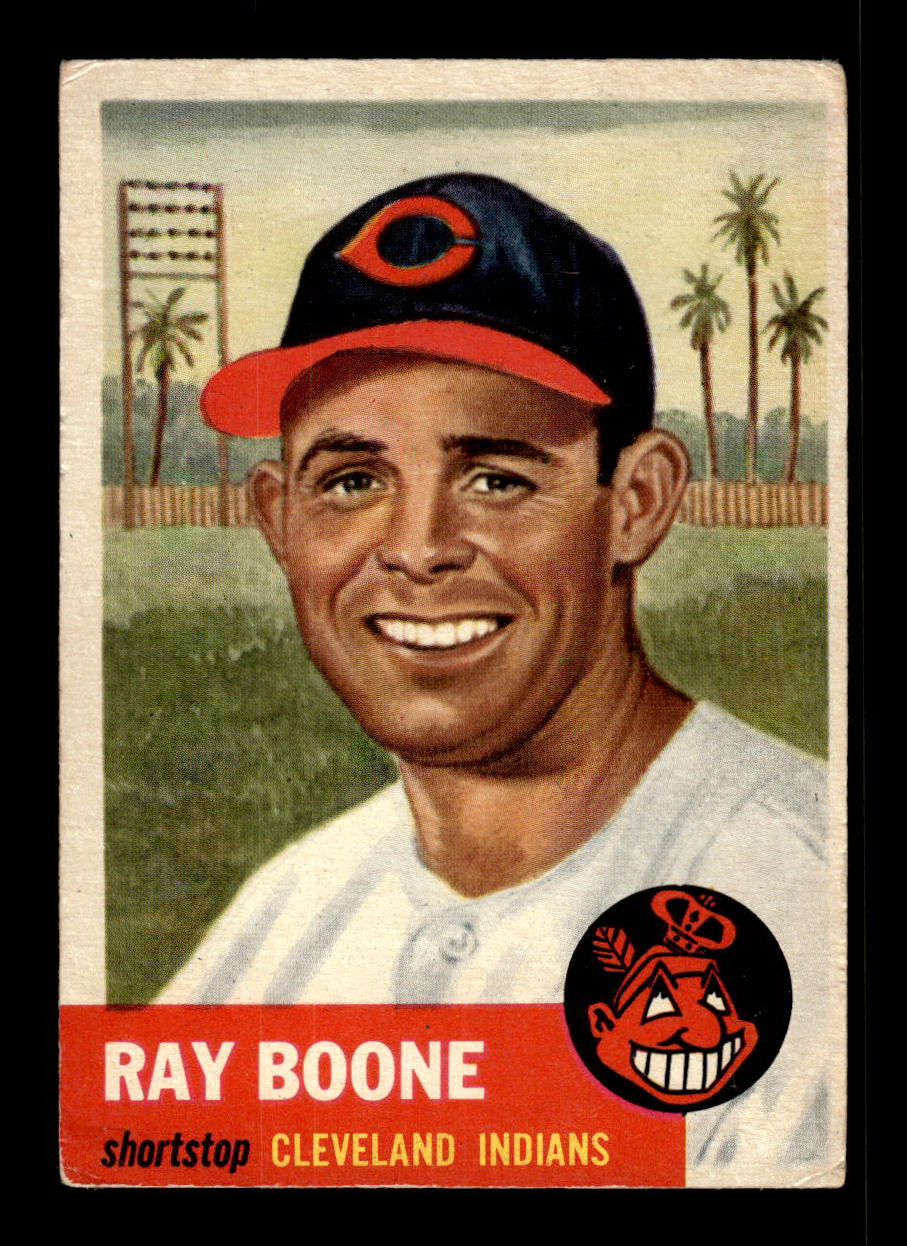 1953 Topps #25 Ray Boone Cleveland Indians Crease Free EX HOF-10006312