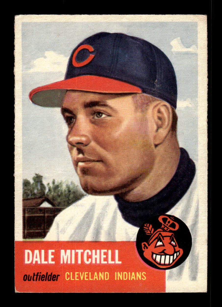 1953 Topps #26 Dale Mitchell Cleveland Indians Crease Free EX HOF-10006313