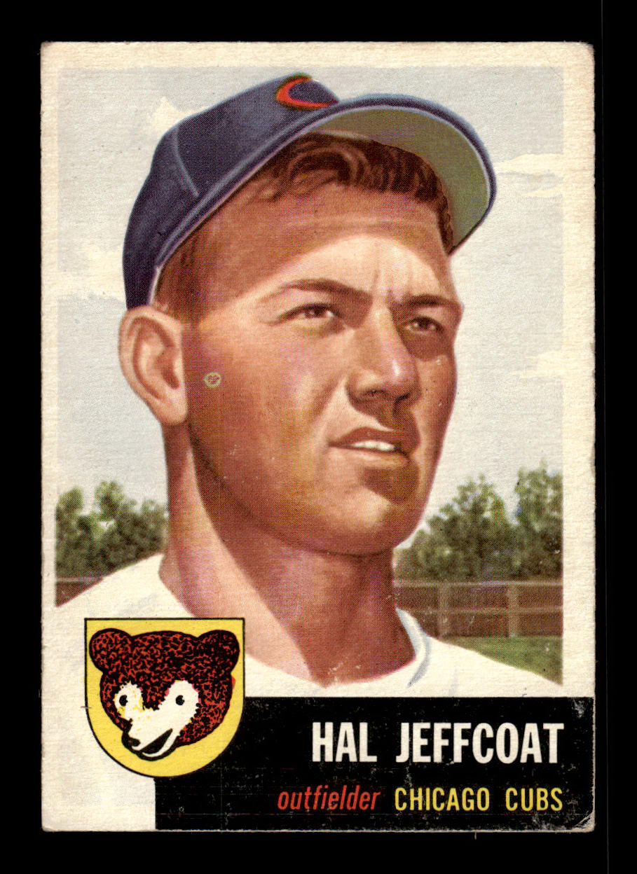 1953 Topps #29 Hal Jeffcoat Chicago Cubs Crease Free EX HOF-10006316