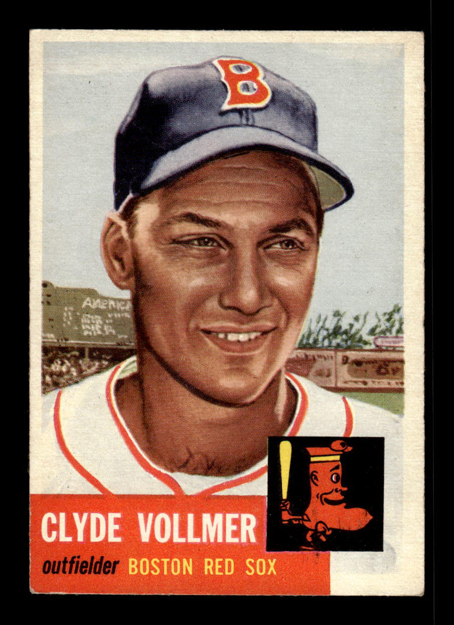1953 Topps #32 Clyde Vollmer Boston Red Sox Crease Free EX HOF-10006319