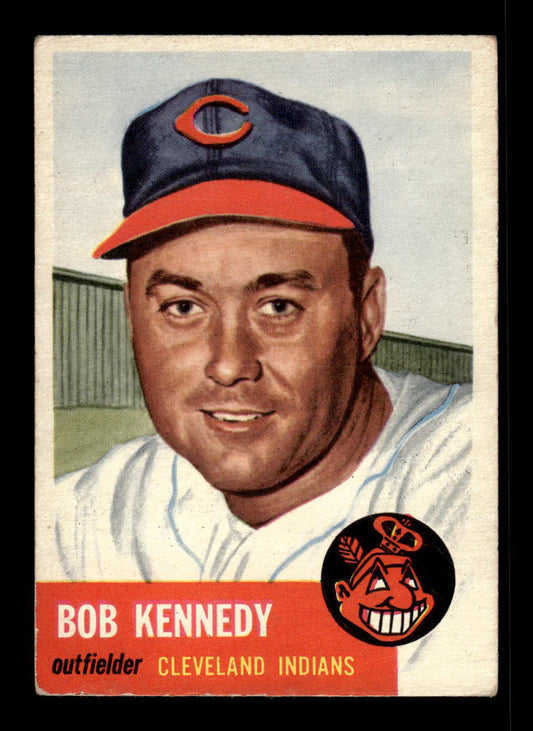 1953 Topps #33 Bob Kennedy Cleveland Indians Crease Free EX HOF-10006320