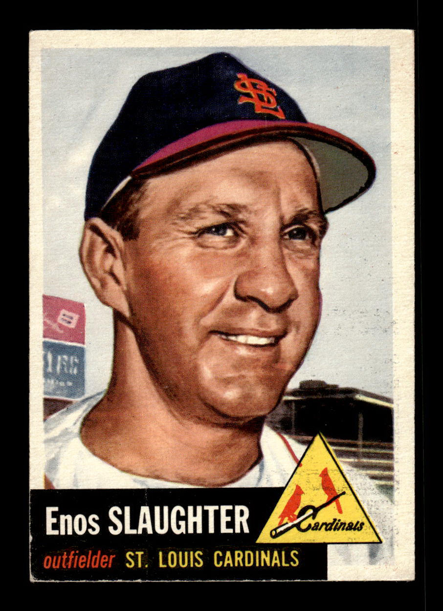1953 Topps #41 Enos Slaughter St. Louis Cardinals Crease Free EX HOF-10006328