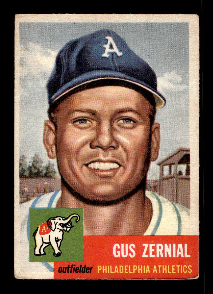 1953 Topps #42 Gus Zernial Philadelphia Athletics Crease Free EX HOF-10006329