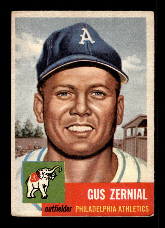 1953 Topps #42 Gus Zernial Philadelphia Athletics Crease Free EX HOF-10006329